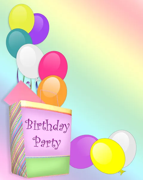 Verjaardag partij uitnodiging achtergrond — Stockfoto