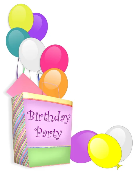 Birthday party pozvánky pozadí — Stock fotografie
