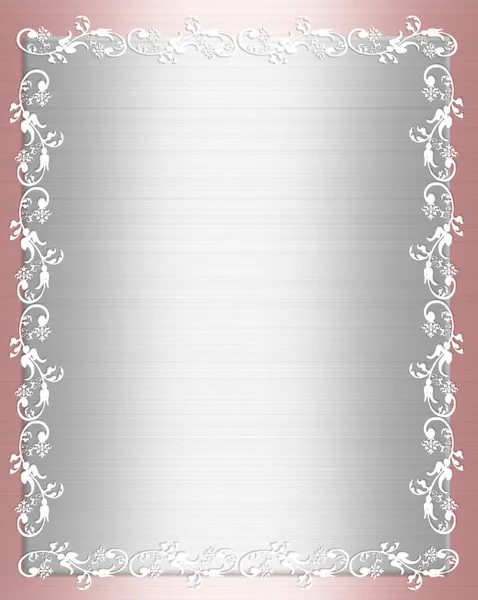 Hochzeitsrand aus rosa und weißem Satin — Stockfoto