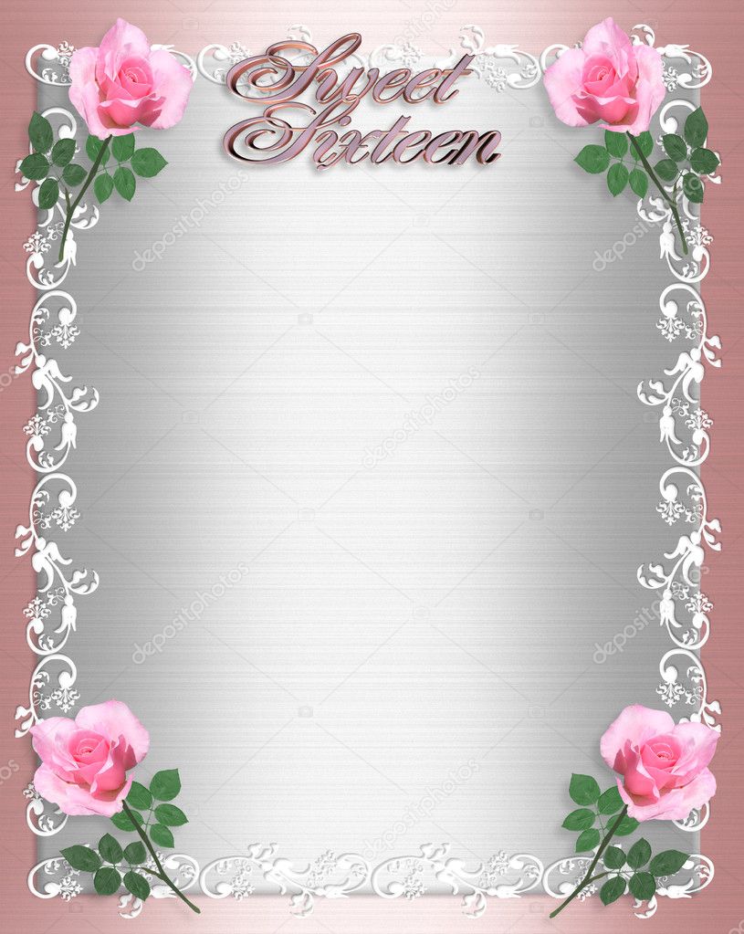 Sweet 16 Invitation Backgrounds 3