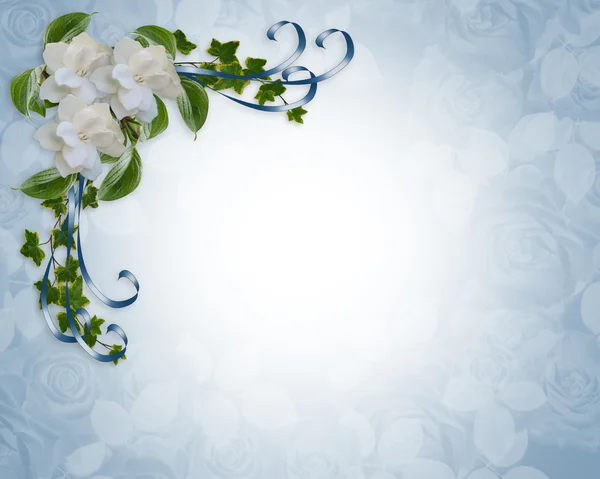 Convite de casamento fronteira Gardenias — Fotografia de Stock