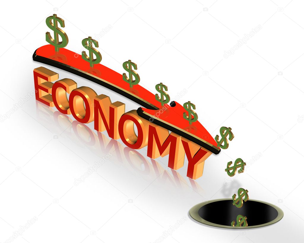 Economy Crisis recession 3D Graphic