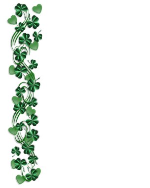 St. Patricks Day Border Shamrocks clipart