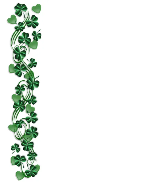 St. Patricks Dia Fronteira Shamrocks — Fotografia de Stock
