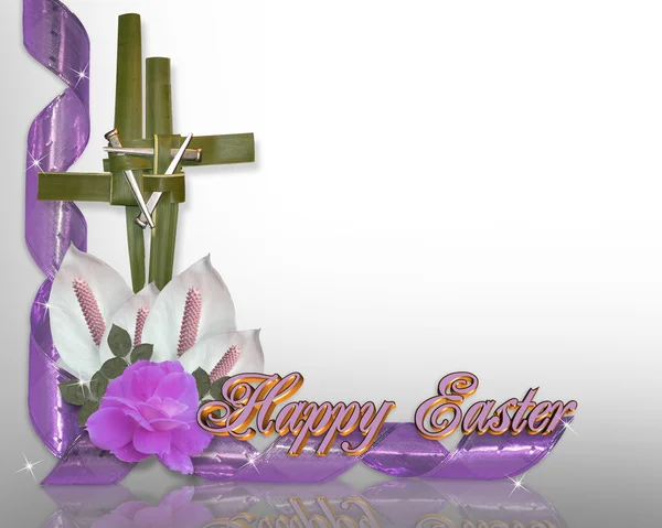 Easter cross border — Stock Photo, Image