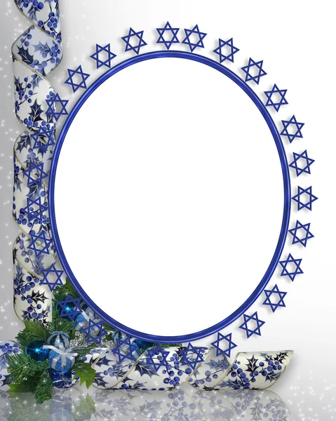 Židovská hvězda foto rámeček hranice — Stock fotografie