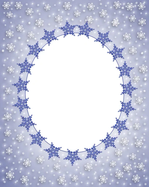 Cadre de la carte photo Snowflake — Photo