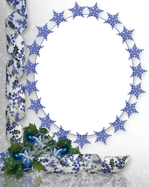 Weihnachtsbänder Fotorahmen Bordüre — Stockfoto