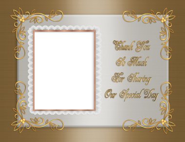 Thank you photo card clipart