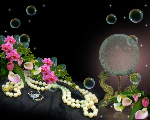 Crystal Ball romantic background — Zdjęcie stockowe