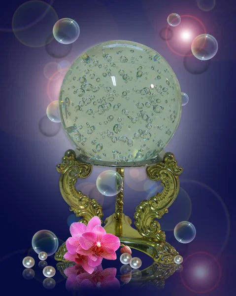 Boule de cristal de regard magique — Photo