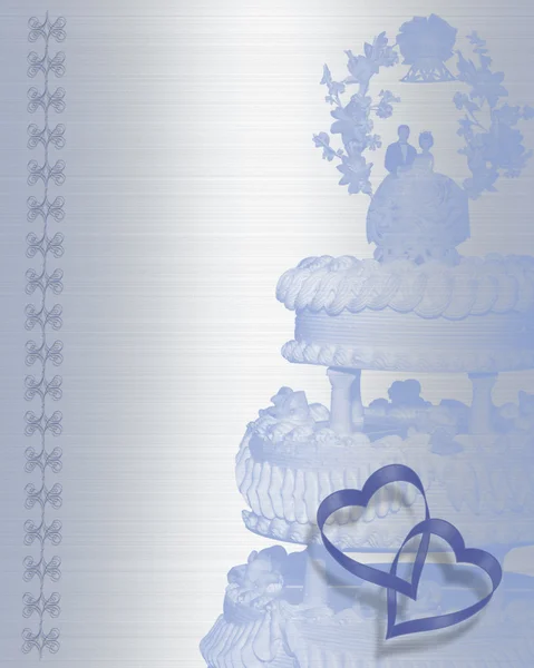 Convite bolo de casamento — Fotografia de Stock
