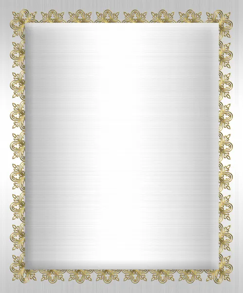 Modèle d'invitation formelle satin blanc — Photo