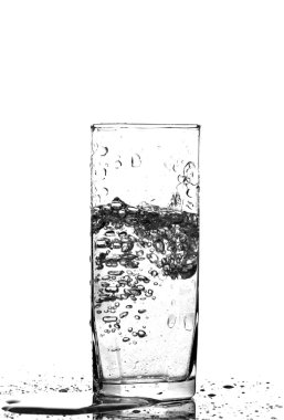 Glass of mineral water clipart