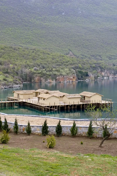 Établissement préhistorique au lac d'Ohrid — Photo