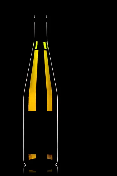 Bakgrundsbelyst vin flaska — Stockfoto