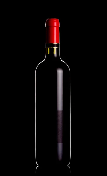Бутылка вина с подсветкой — стоковое фото