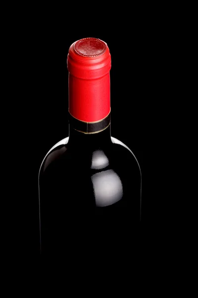 Podsvícený víno láhev — Stock fotografie