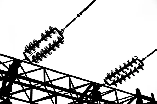 Siluetas de línea eléctrica —  Fotos de Stock