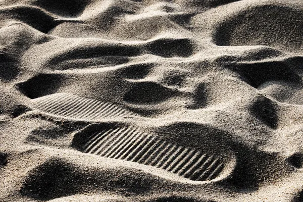 Fotspår i en sand — Stockfoto