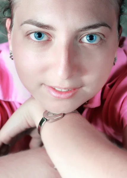 Portrait of a blue eyed girl — Stock Photo, Image