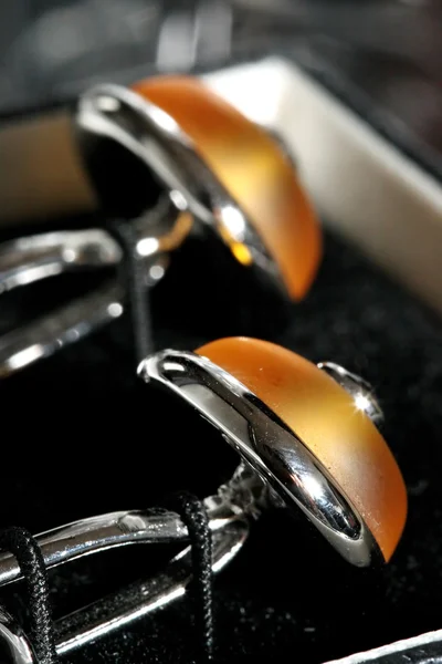 Two cuff links — Stock Photo, Image