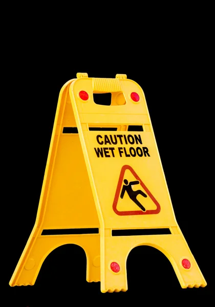 Vorsicht nasser Boden, Schild — Stockfoto