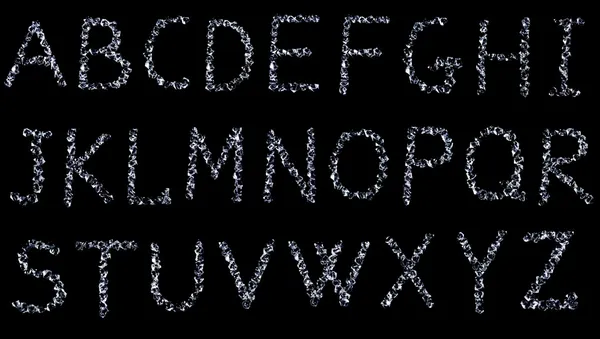 Alfabet, brieven gemaakt met diamanten — Stockfoto