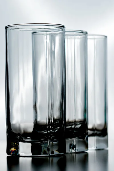 Tre bicchieri vuoti — Foto Stock