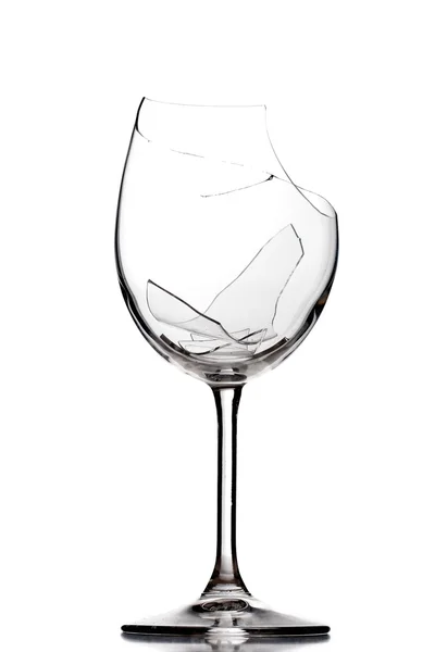Bicchiere di vino rotto — Foto Stock