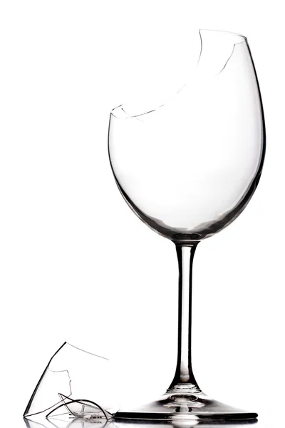 Copo de vinho partido — Fotografia de Stock