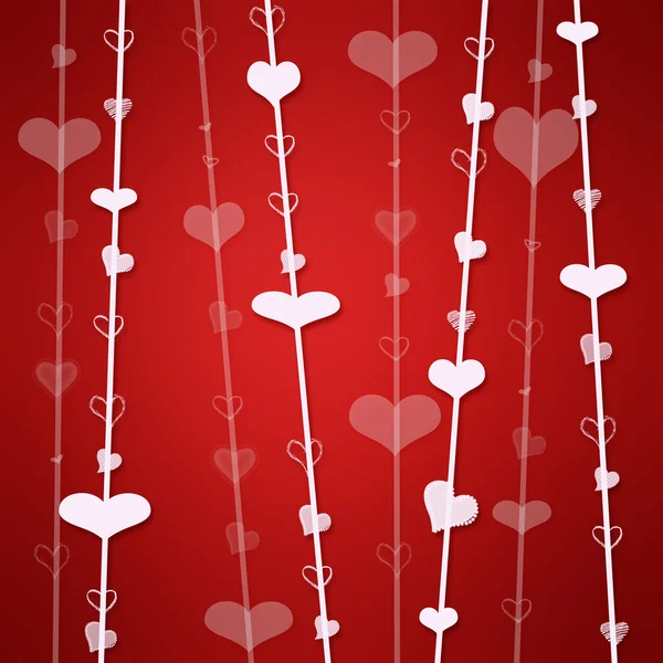 Red background with heart — Stock Photo, Image