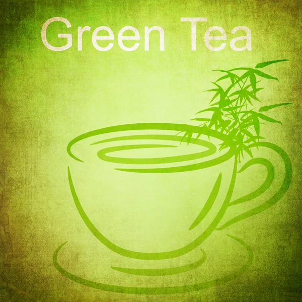 Groene thee achtergrond — Stockfoto