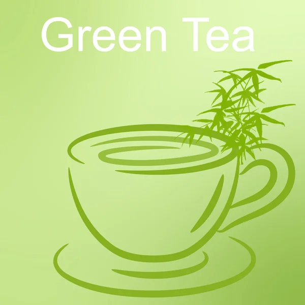 Groene thee achtergrond — Stockfoto