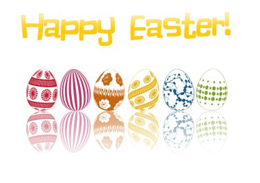 Happy easter illüstrasyon