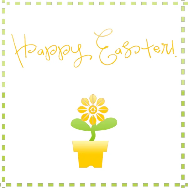 Happy Easter illustration with flower — Stock Photo, Image