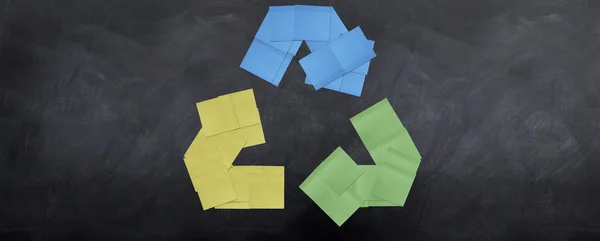 stock image Recycle Symbol Post it Style