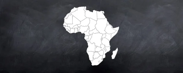 Африканская карта мира — стоковое фото