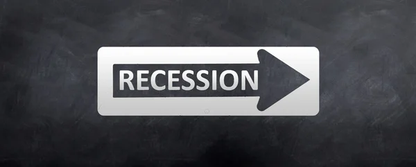 stock image Sign to Recession