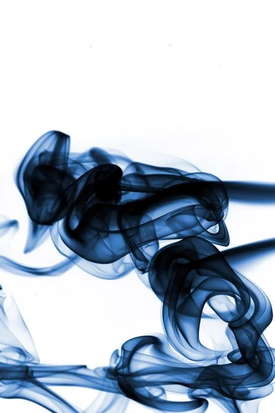Kék füst elszigetelt fehér — Stock Fotó