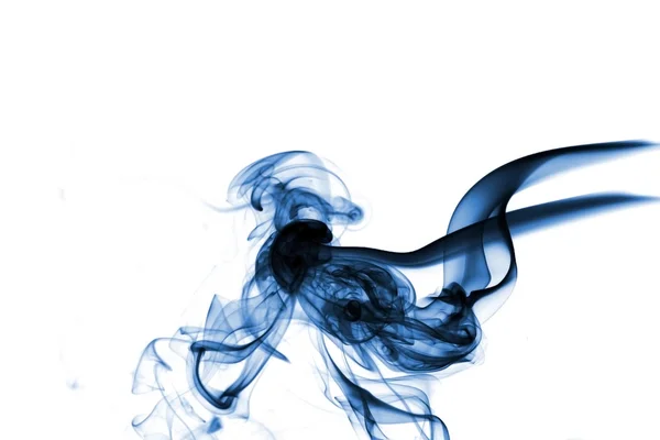 Kék füst elszigetelt fehér — Stock Fotó