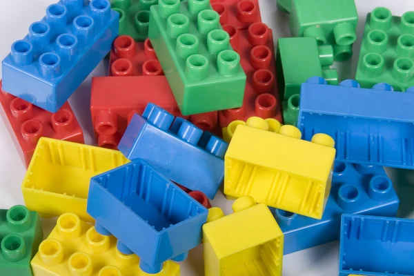 Пластмасові іграшки Цегла — стокове фото