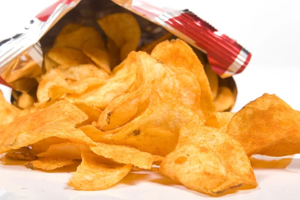 stock image Pile of potato chips