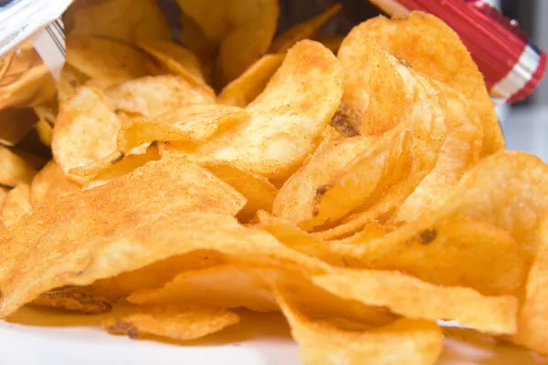 stock image Pile of potato chips