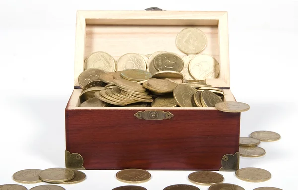 stock image Money box with coins