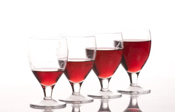 stock image Red wine glasses