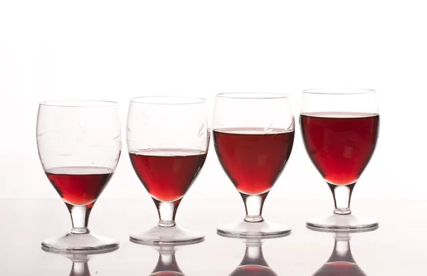 Stock image Red wine glasses