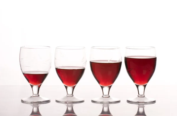 Stock image Red wine glasses