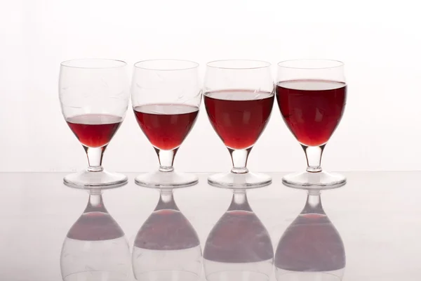 stock image Red wine glasses