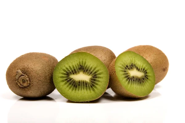 stock image Fresh kiwi on white background